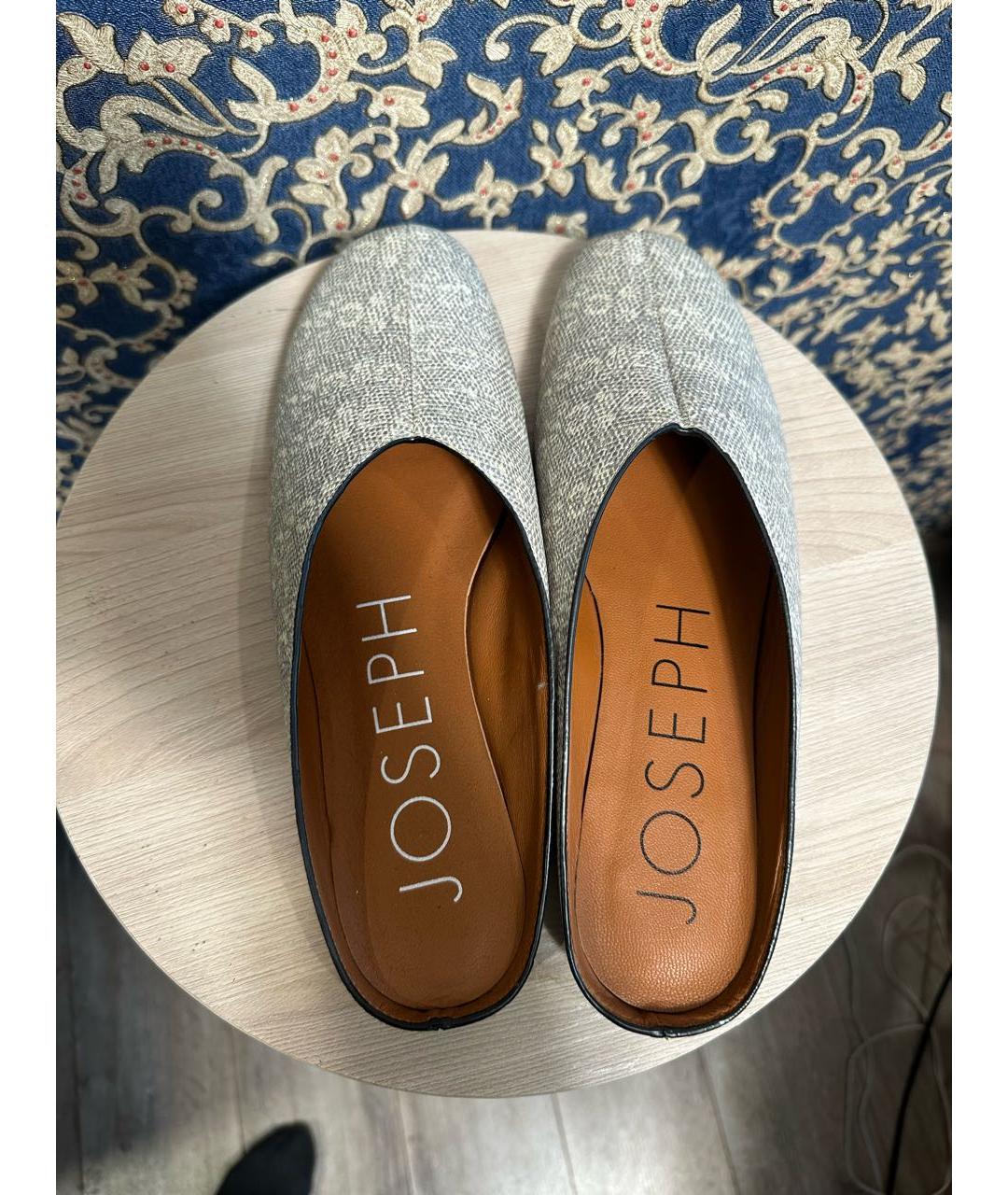 JOSEPH Серые кожаные мюли, фото 3