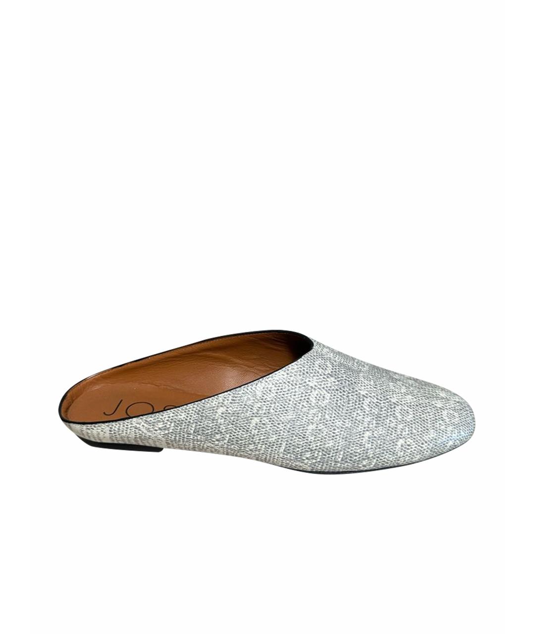 JOSEPH Серые кожаные мюли, фото 1