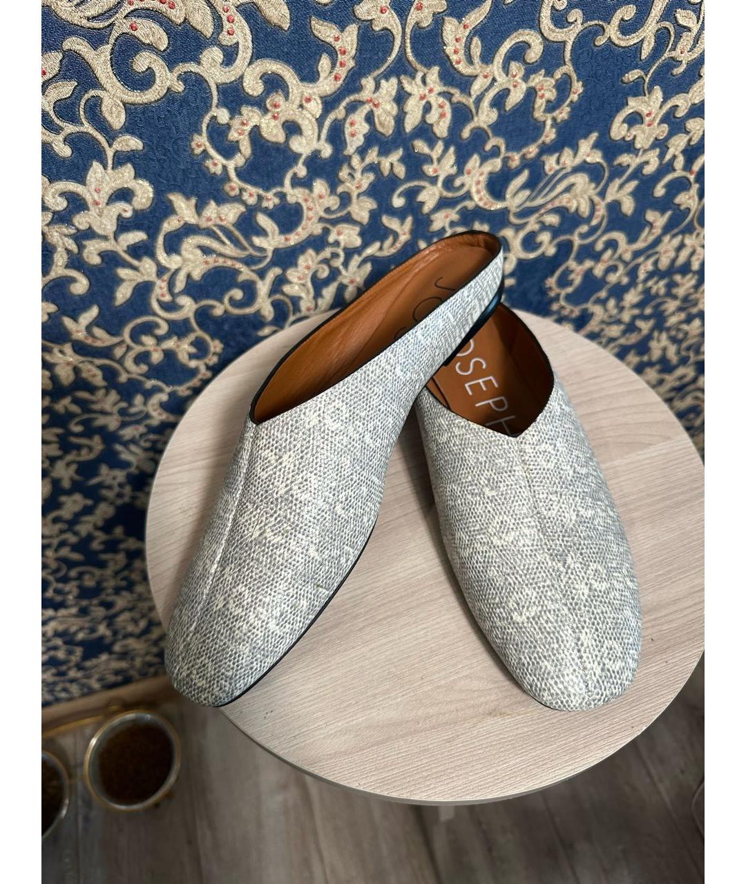 JOSEPH Серые кожаные мюли, фото 8