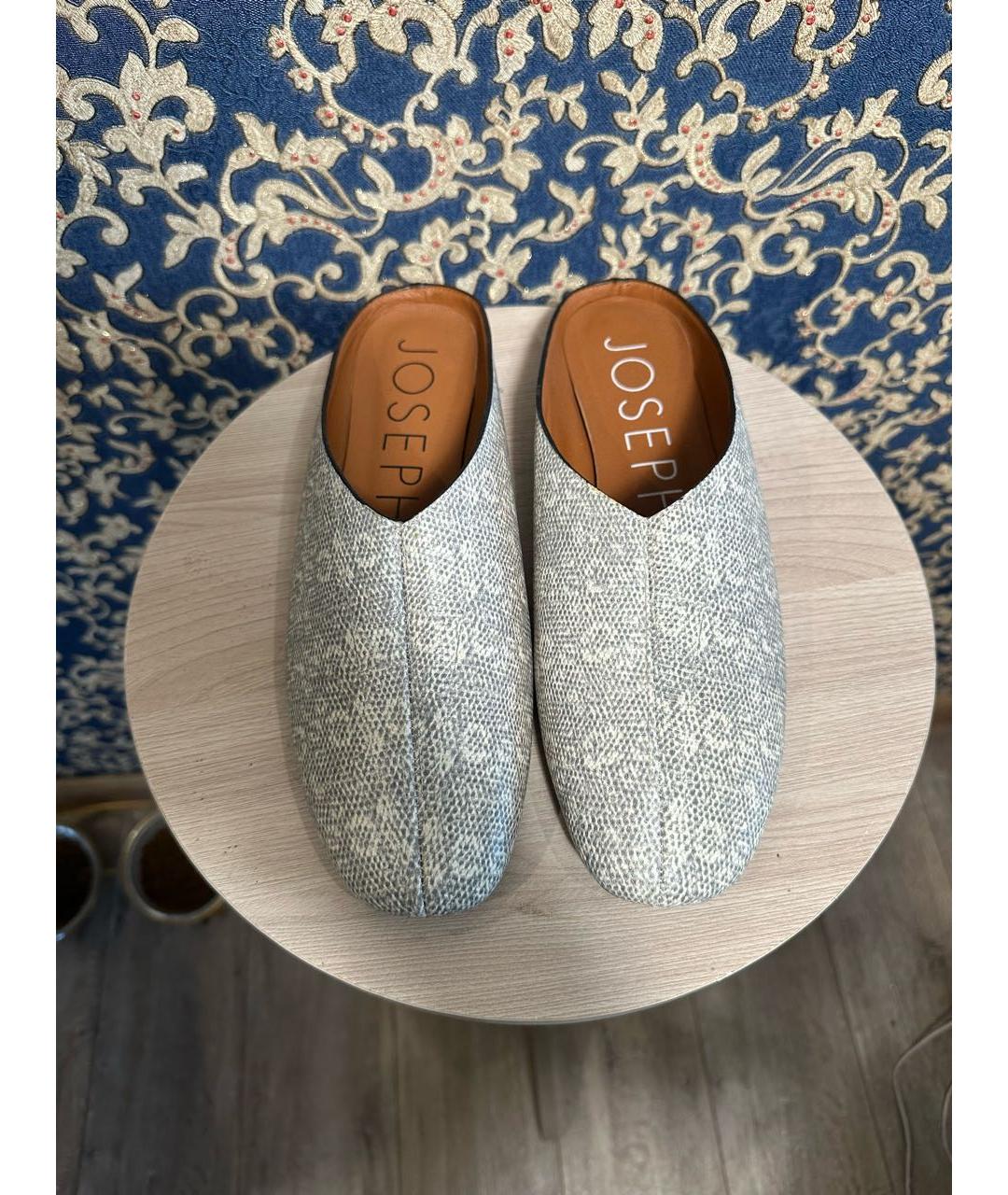 JOSEPH Серые кожаные мюли, фото 2