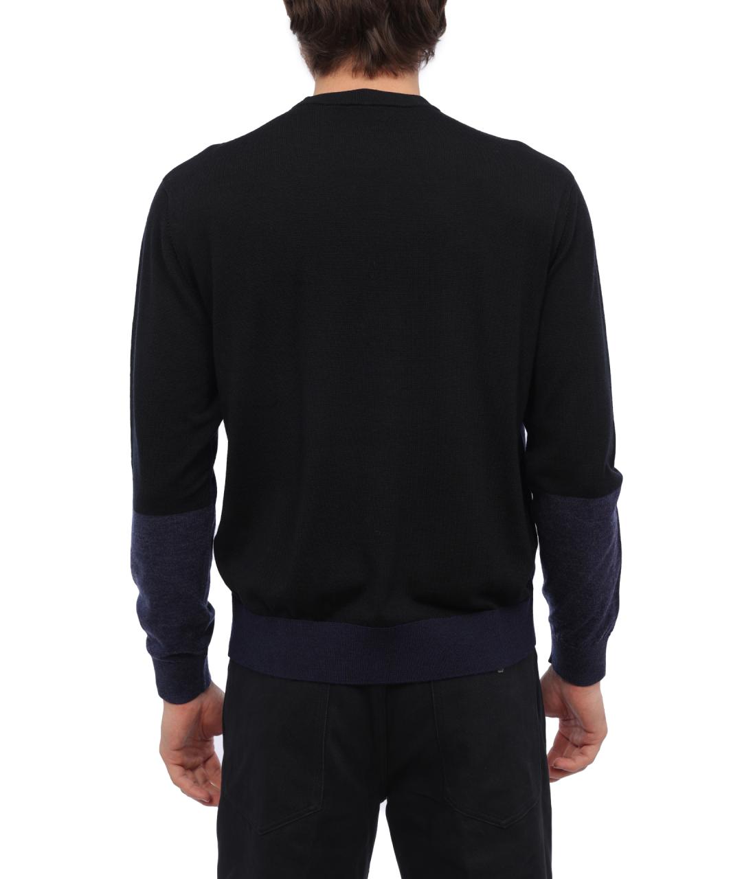 EMPORIO ARMANI Синий шерстяной джемпер / свитер, фото 5