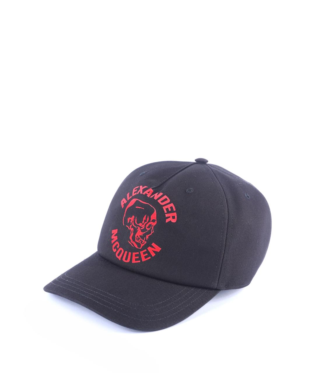 ALEXANDER MCQUEEN Черная хлопковая кепка/бейсболка, фото 1