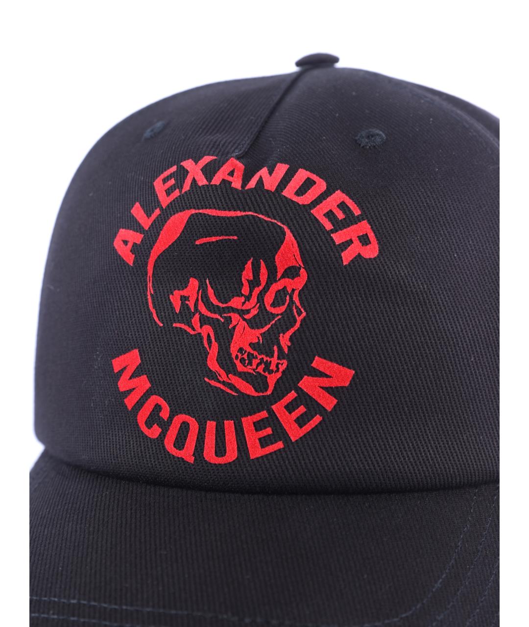 ALEXANDER MCQUEEN Черная хлопковая кепка/бейсболка, фото 5