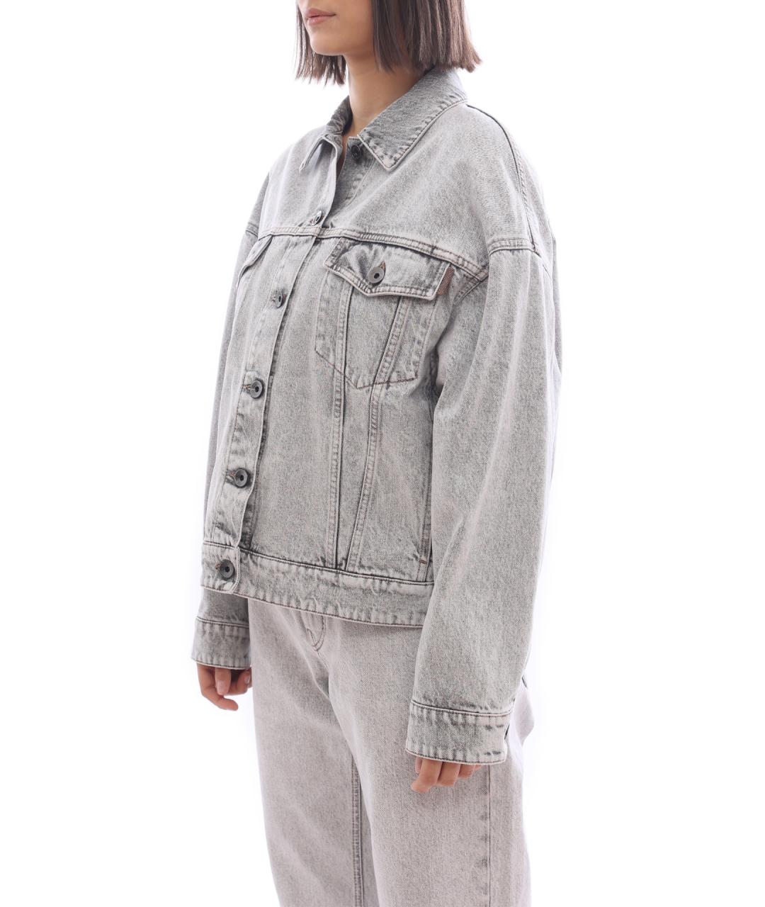 BRUNELLO CUCINELLI Серая хлопковая куртка, фото 4