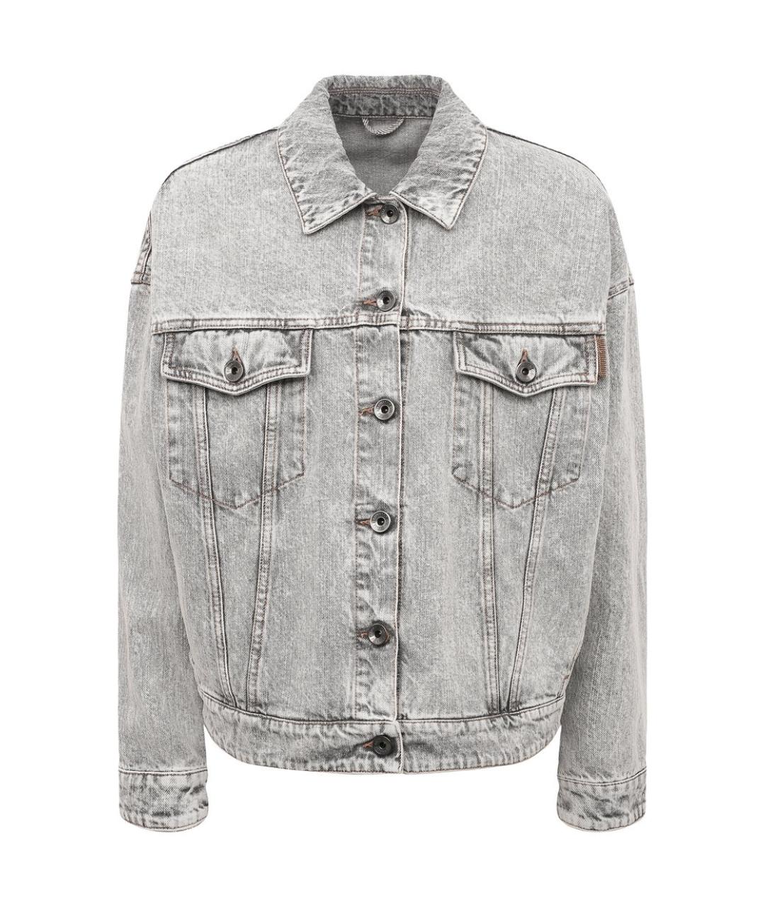 BRUNELLO CUCINELLI Серая хлопковая куртка, фото 1