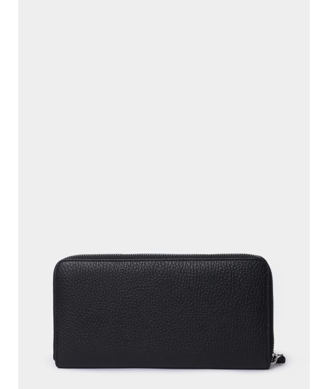 EMPORIO ARMANI Черный кожаный кошелек, фото 4