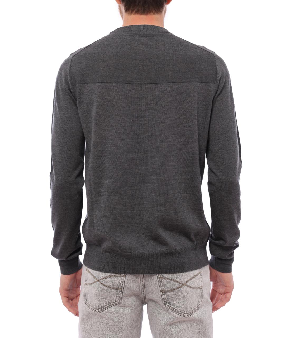 JIL SANDER Серый шерстяной джемпер / свитер, фото 5