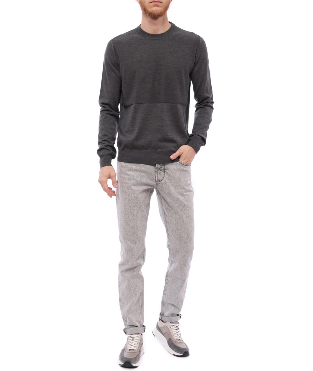 JIL SANDER Серый шерстяной джемпер / свитер, фото 2