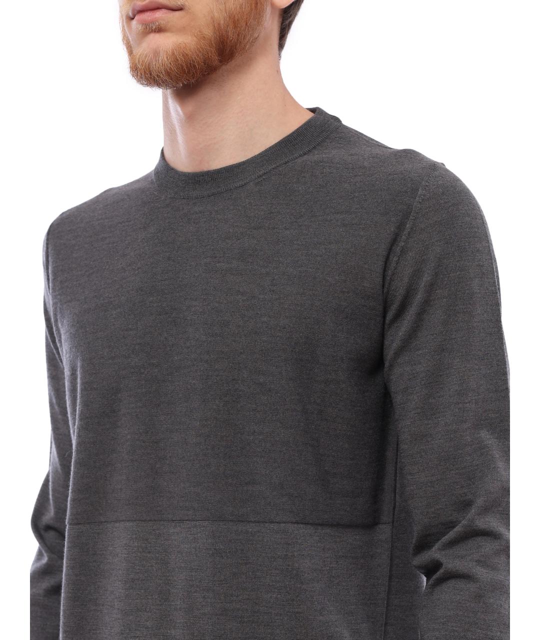 JIL SANDER Серый шерстяной джемпер / свитер, фото 4