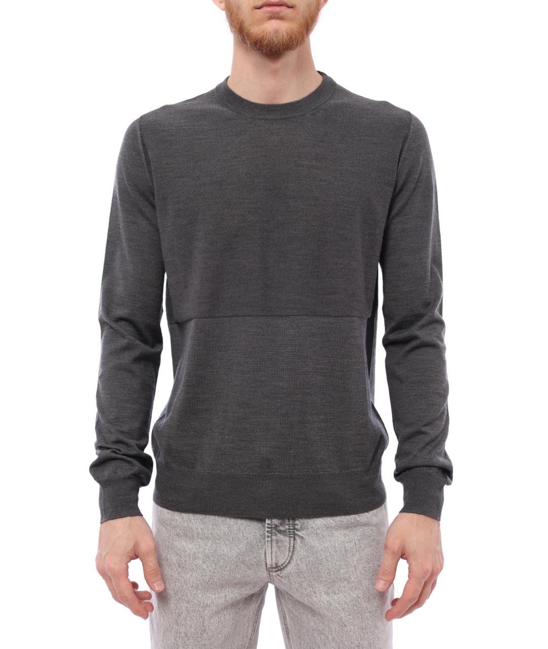 JIL SANDER Серый шерстяной джемпер / свитер, фото 1