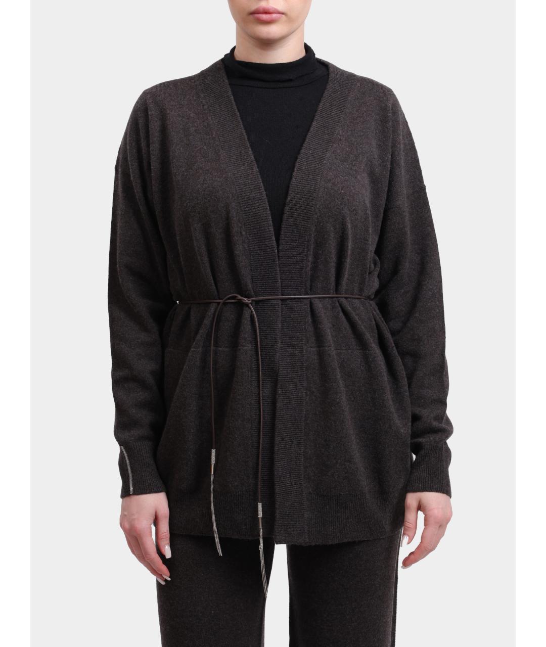 PESERICO Коричневый кардиган, фото 5