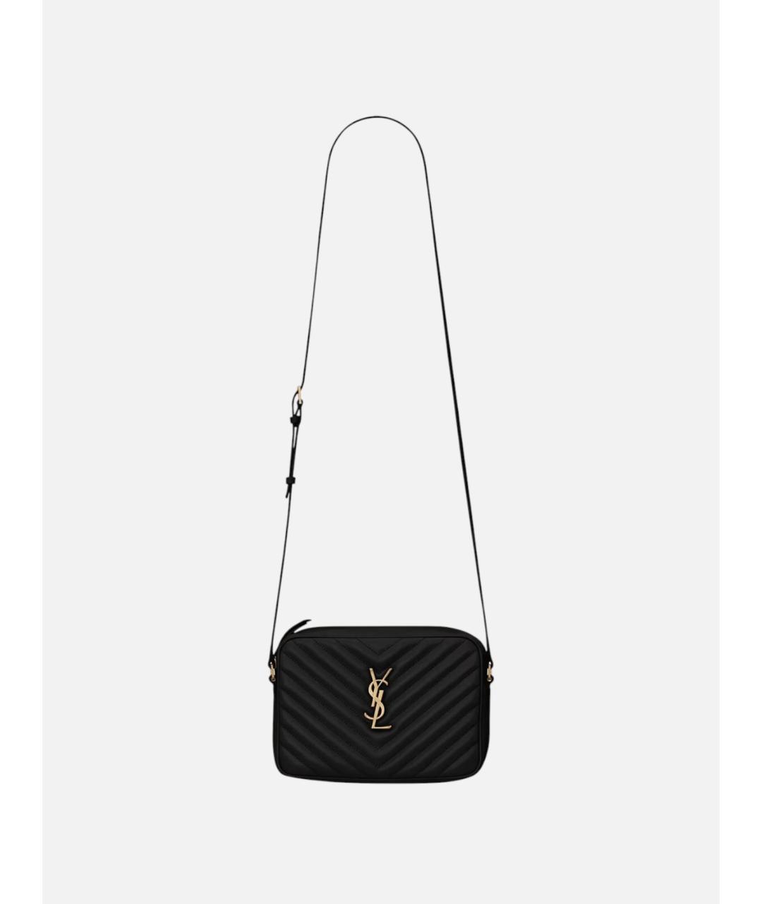 SAINT LAURENT Черная кожаная сумка через плечо, фото 5