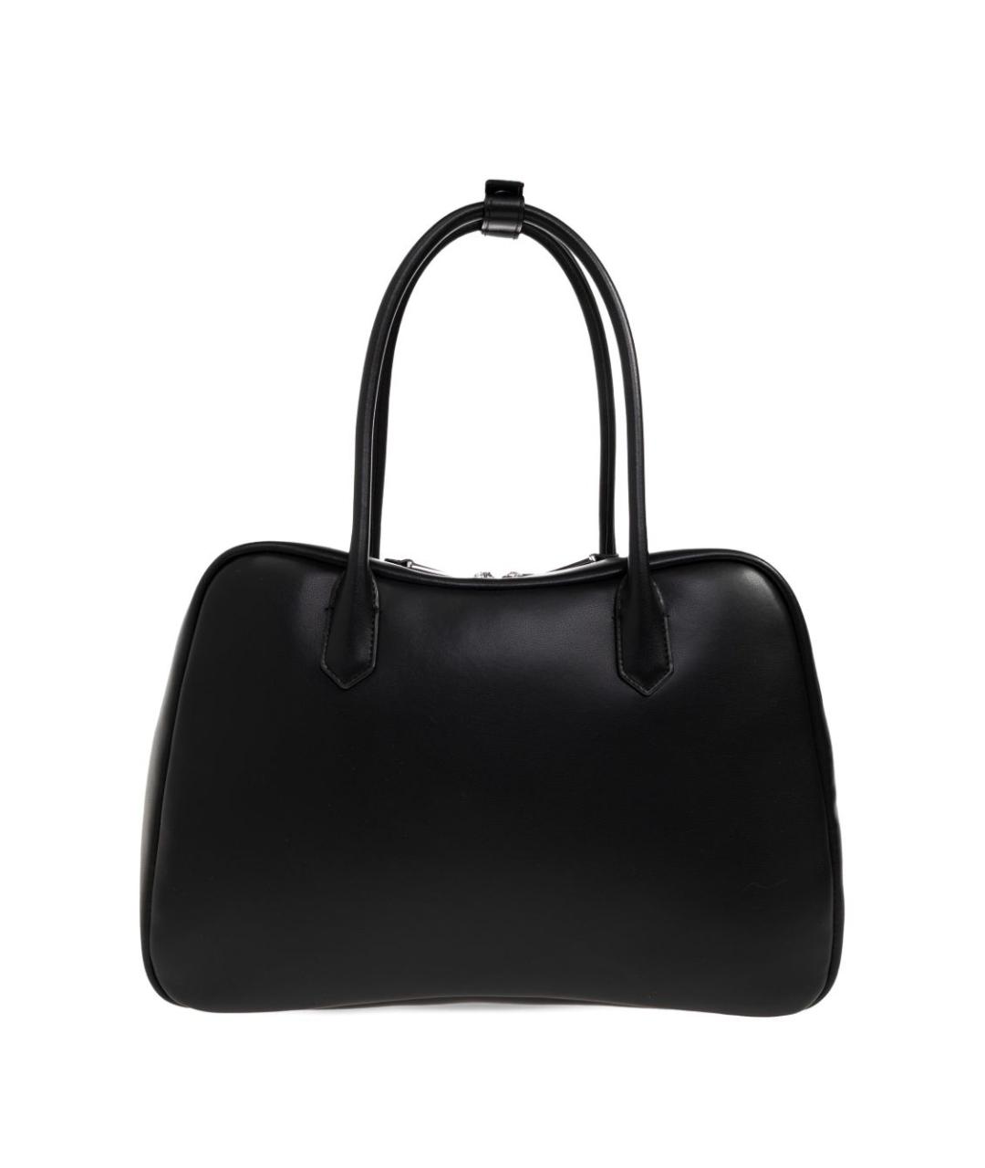 EMPORIO ARMANI Черная кожаная сумка тоут, фото 6