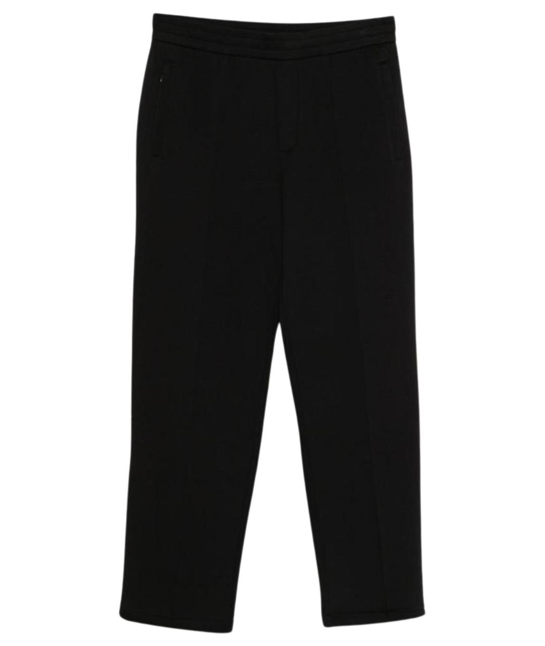 EMPORIO ARMANI Черные хлопковые повседневные брюки, фото 1