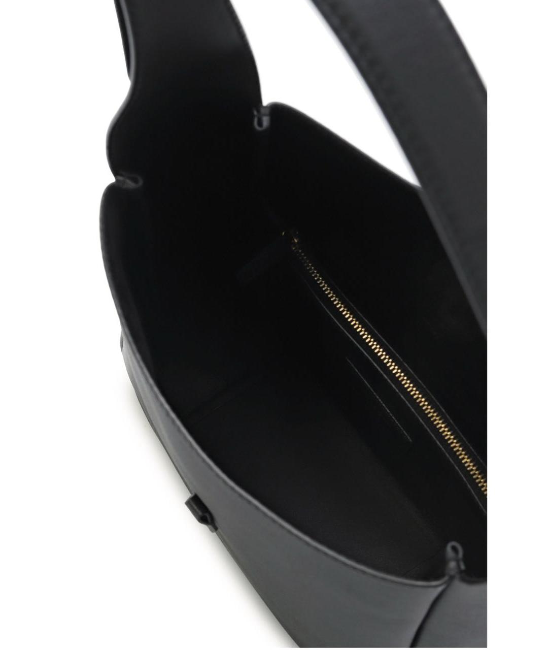 SAINT LAURENT Черная кожаная сумка с короткими ручками, фото 3