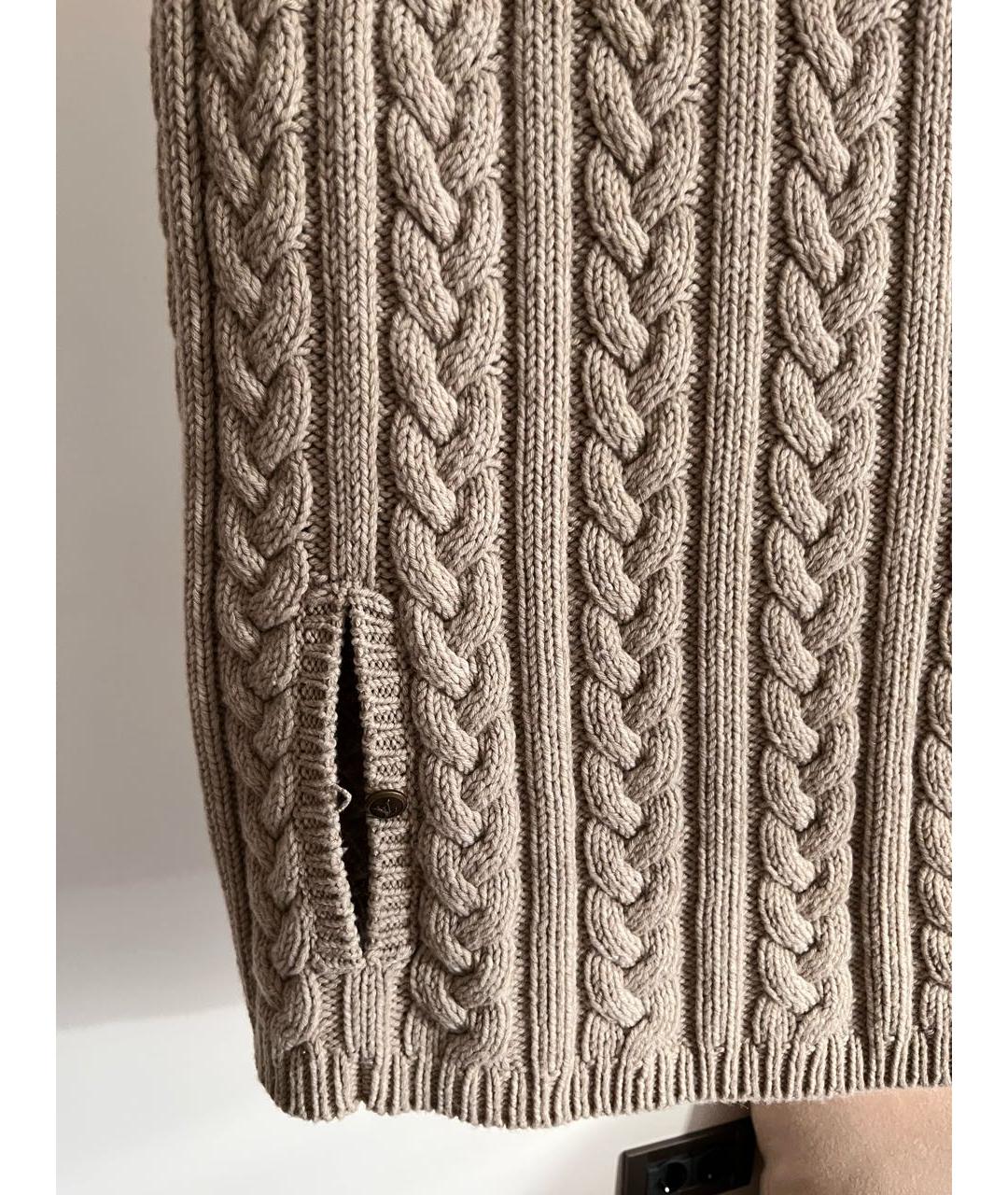 LOUIS VUITTON Бежевый шерстяной джемпер / свитер, фото 3