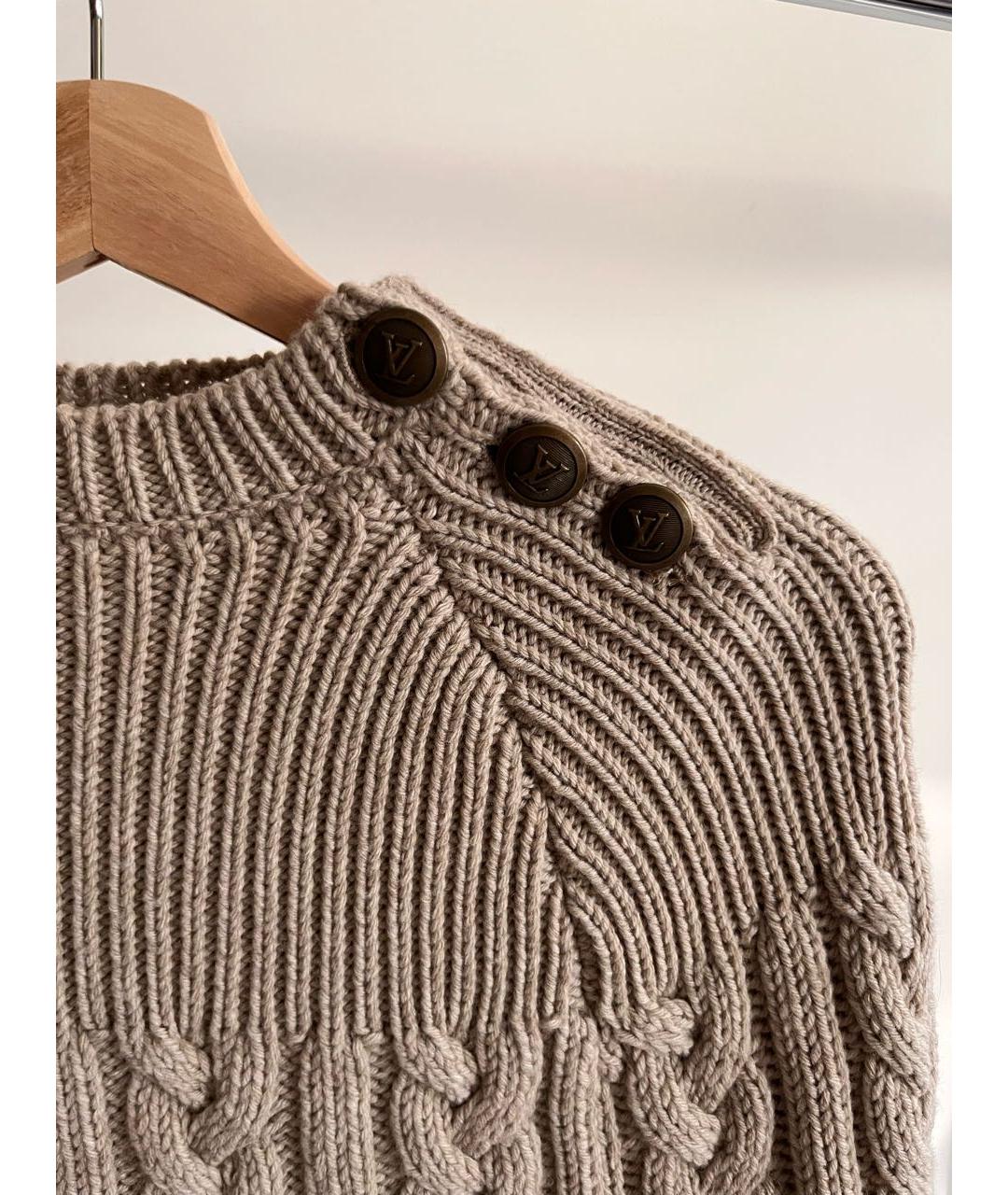 LOUIS VUITTON Бежевый шерстяной джемпер / свитер, фото 4
