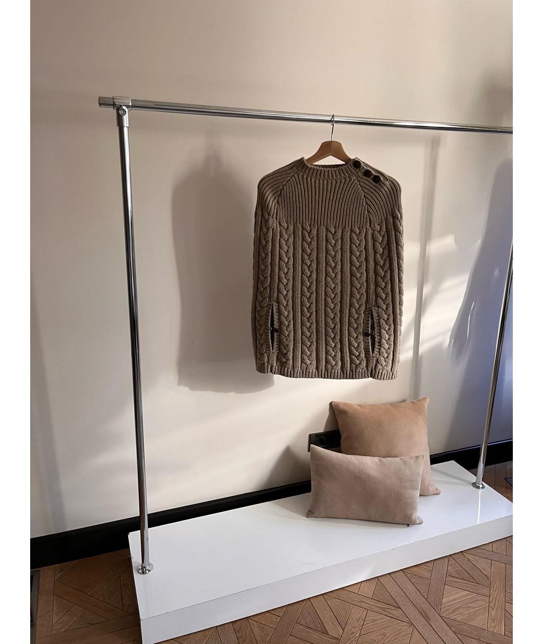 LOUIS VUITTON Бежевый шерстяной джемпер / свитер, фото 7