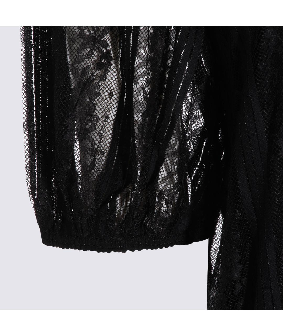 TWIN-SET Черная синтетическая блузы, фото 4