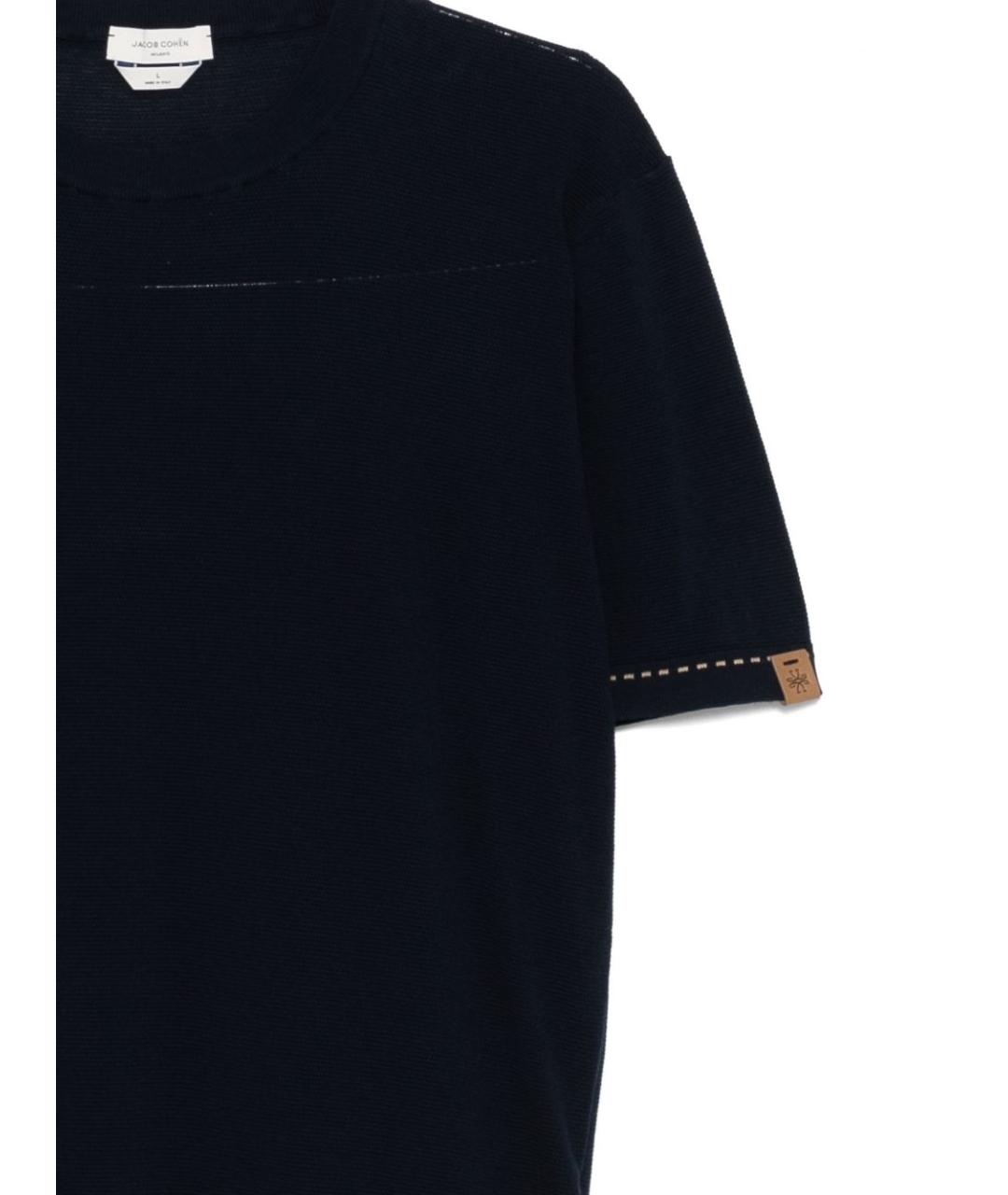 JACOB COHEN Синее хлопковое поло с коротким рукавом, фото 3