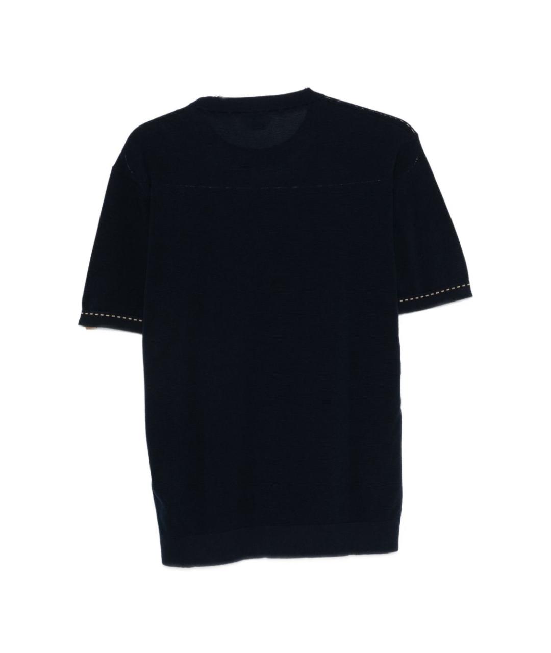 JACOB COHEN Синее хлопковое поло с коротким рукавом, фото 2