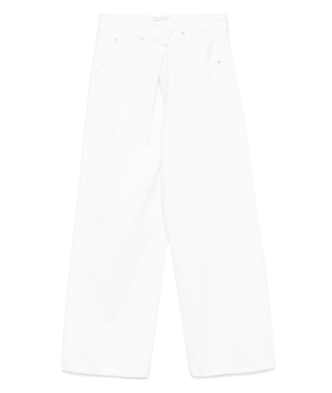 AGOLDE Белые хлопковые прямые джинсы, фото 1