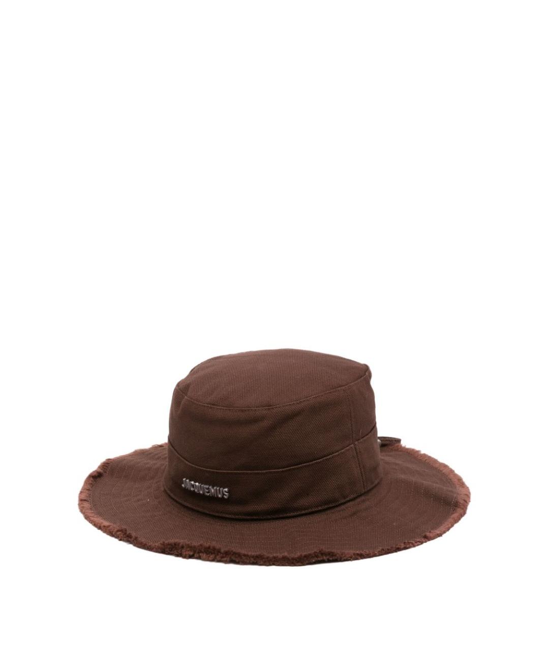 JACQUEMUS Коричневая хлопковая панама, фото 1