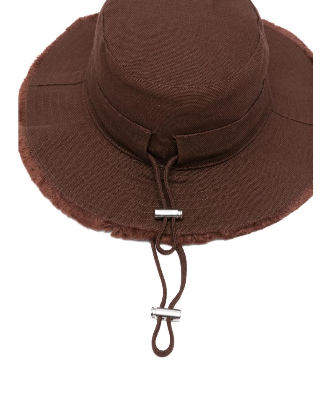 JACQUEMUS Коричневая хлопковая панама, фото 2