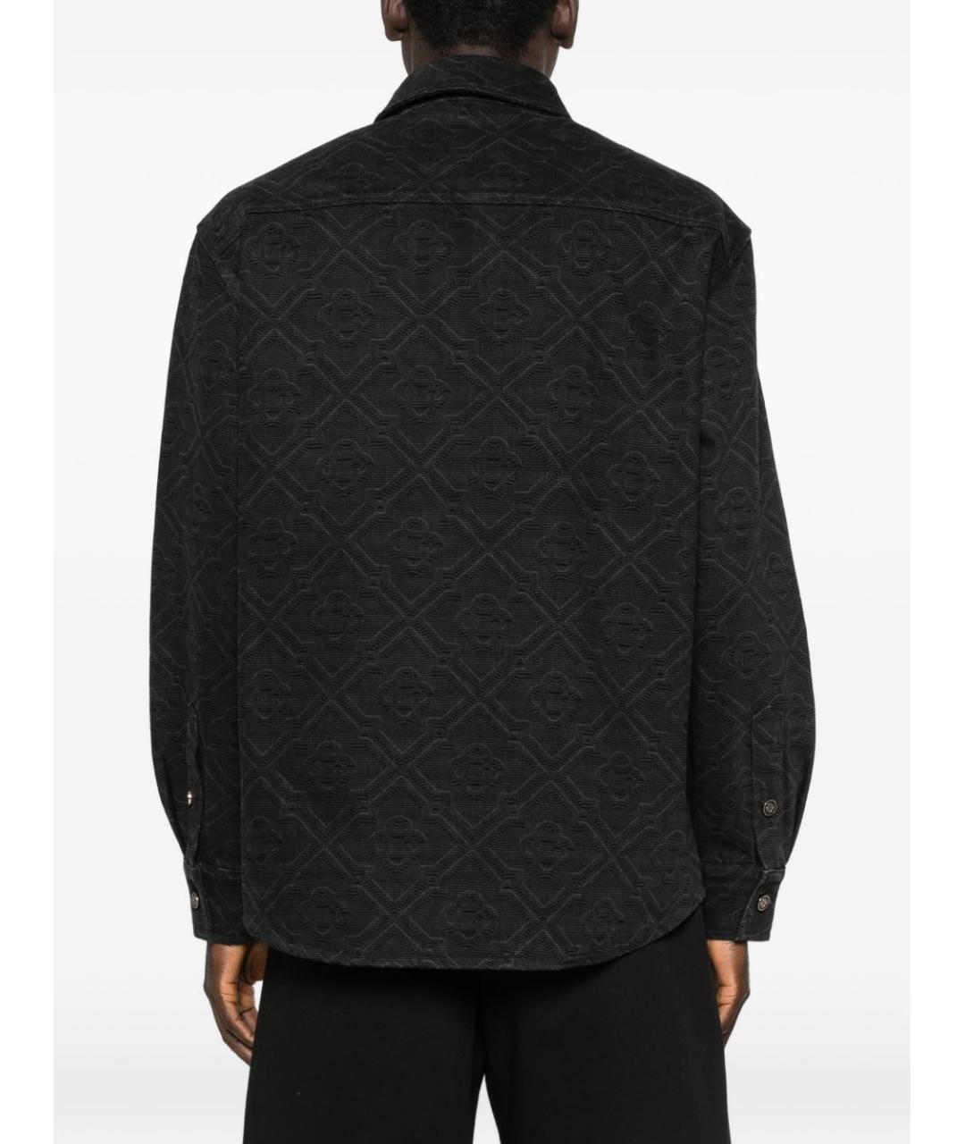 CASABLANCA Черная хлопковая кэжуал рубашка, фото 2