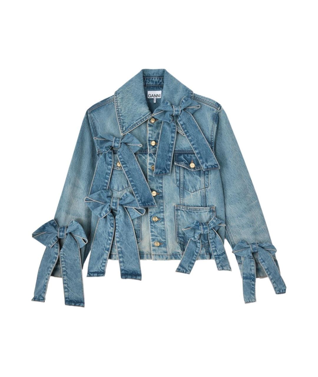 GANNI Синяя хлопковая куртка, фото 1