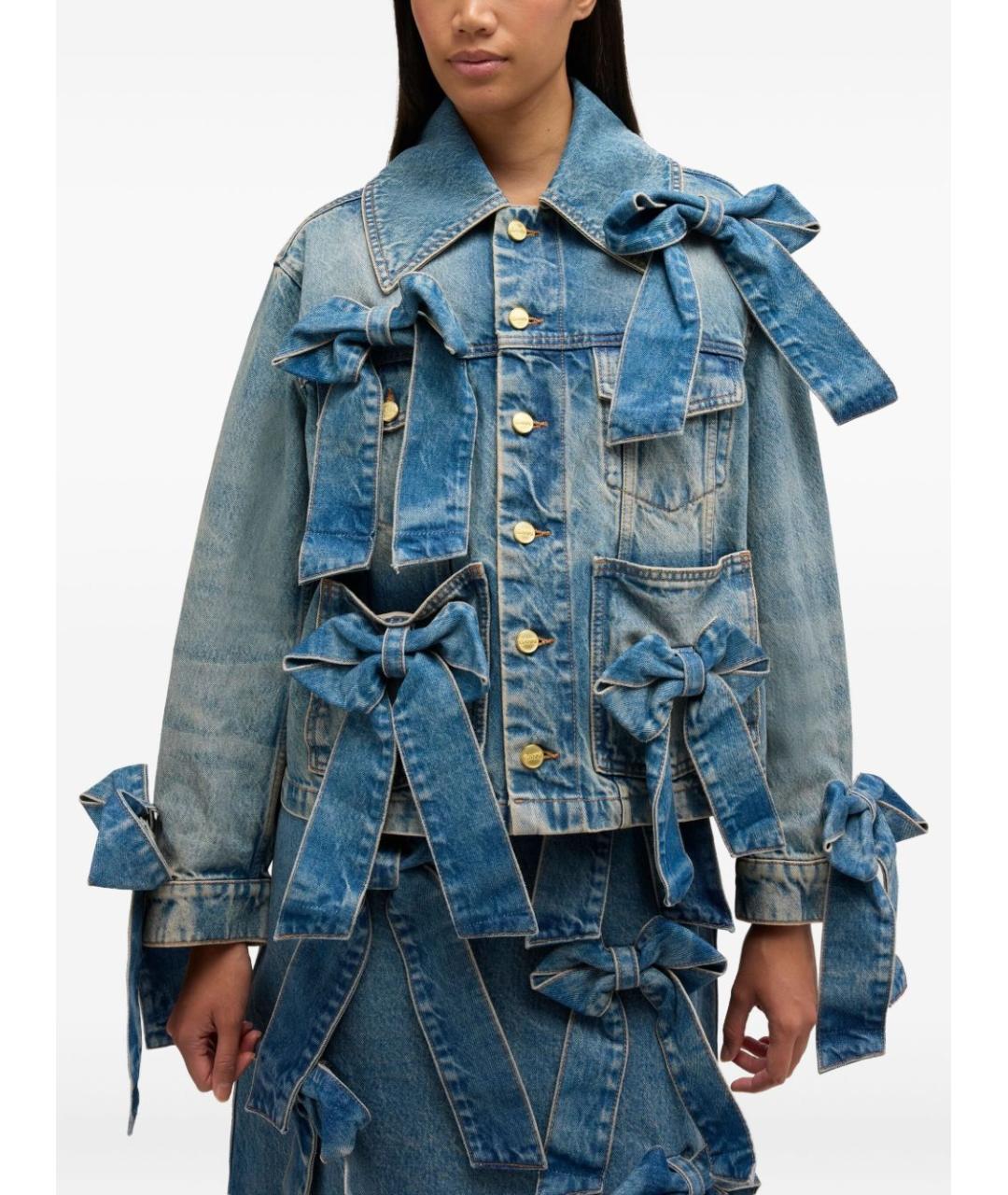 GANNI Синяя хлопковая куртка, фото 3