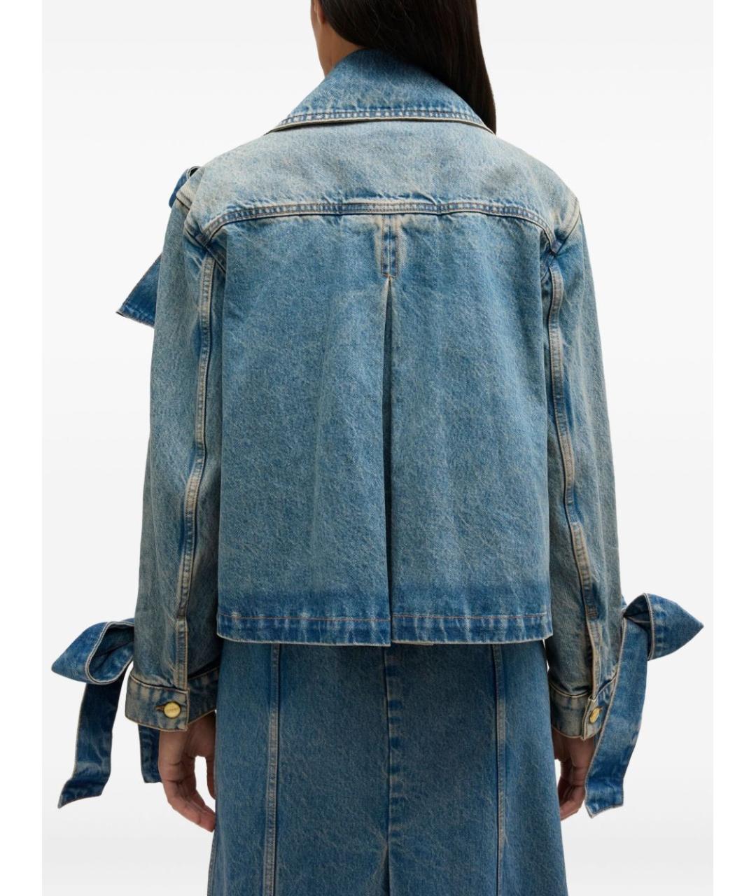 GANNI Синяя хлопковая куртка, фото 4