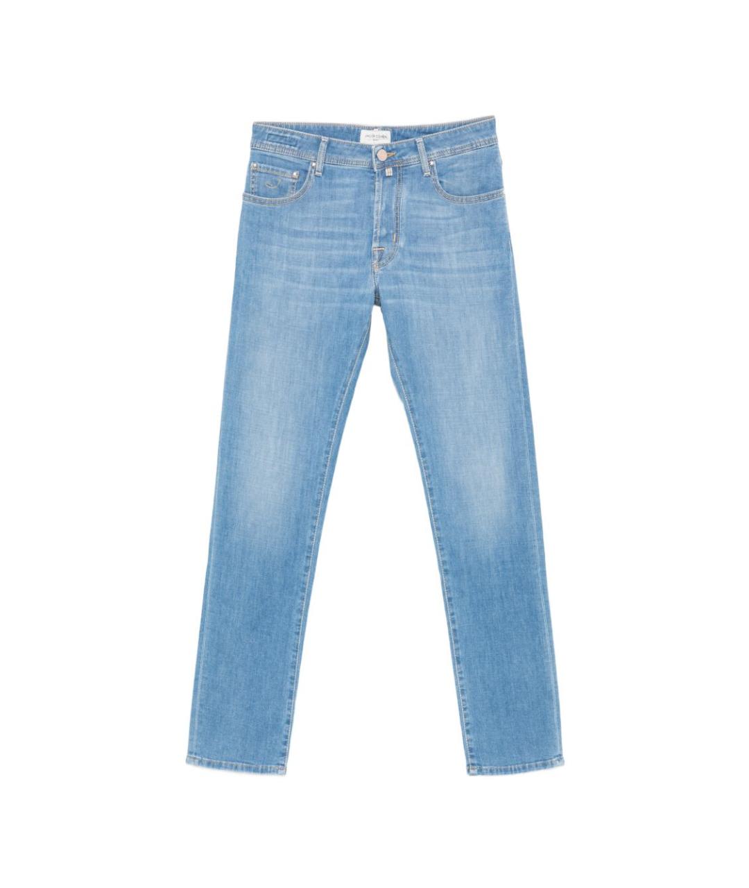 JACOB COHEN Синие хлопковые джинсы скинни, фото 1