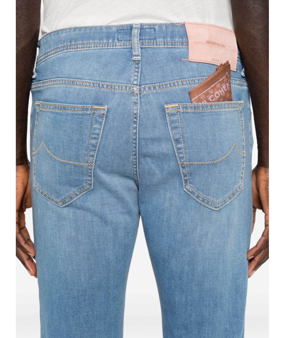 JACOB COHEN Синие хлопковые джинсы скинни, фото 4