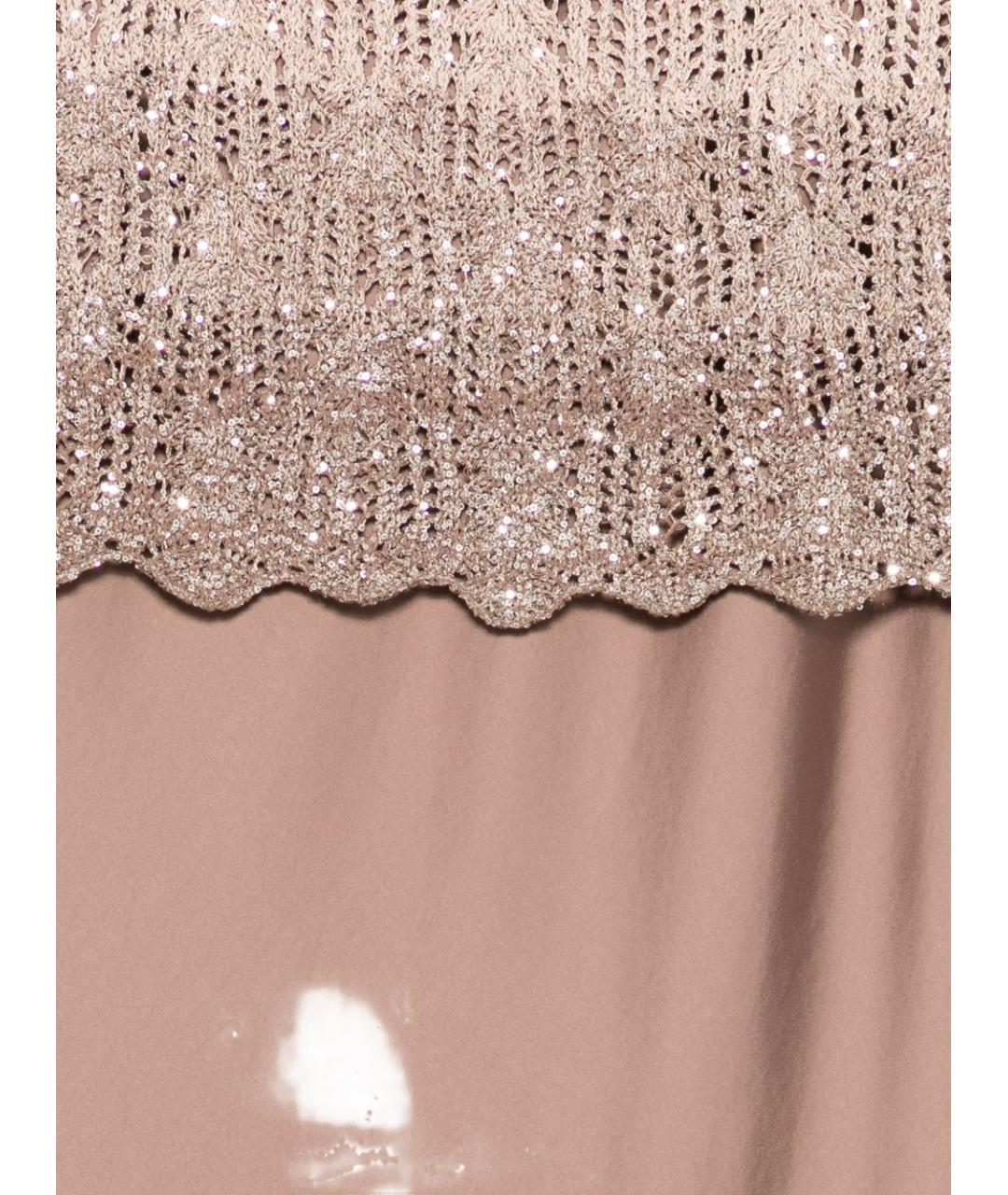 D.EXTERIOR Коричневое полиамидовое повседневное платье, фото 3