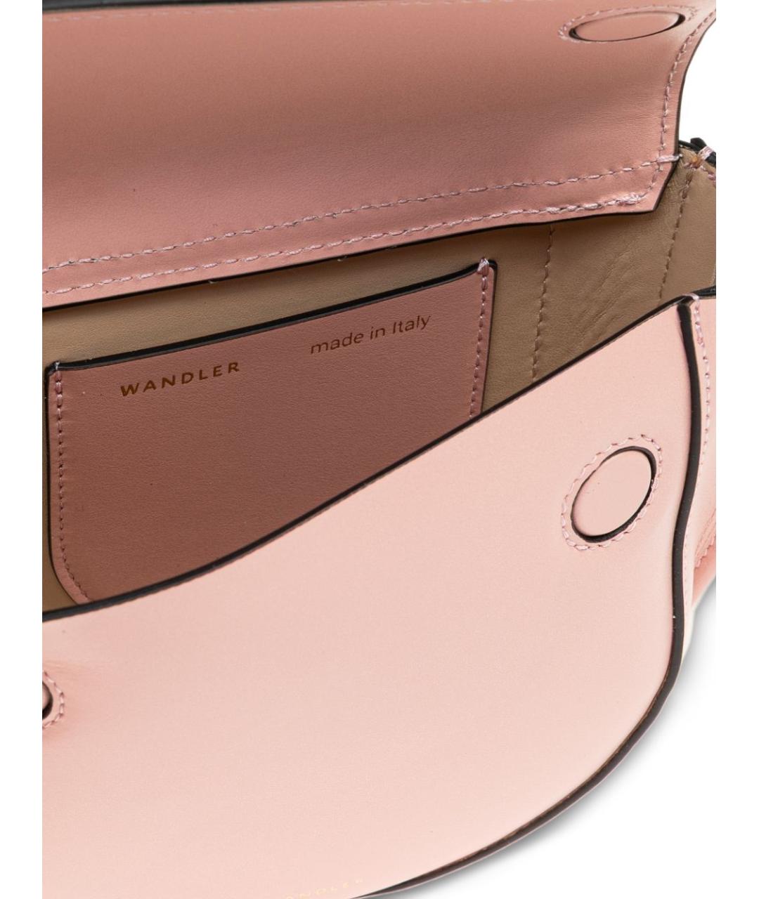 WANDLER Розовая кожаная сумка тоут, фото 4