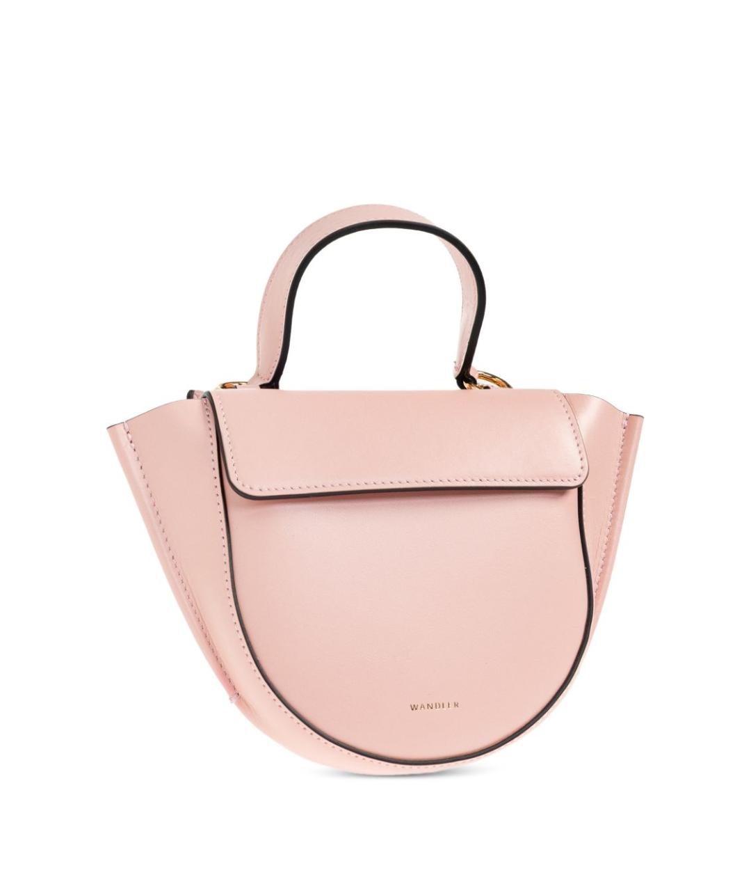 WANDLER Розовая кожаная сумка тоут, фото 5