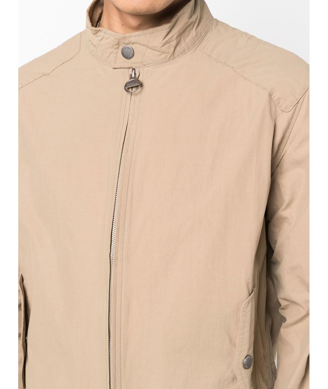 BARBOUR Бежевая полиамидовая куртка, фото 4