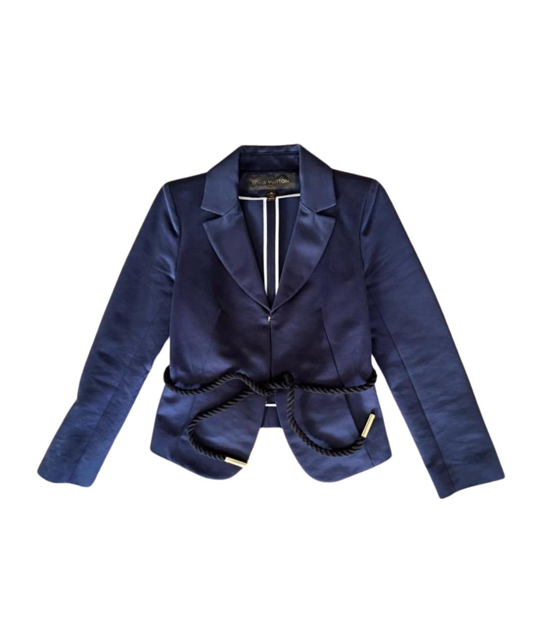 LOUIS VUITTON Темно-синий хлопковый жакет/пиджак, фото 1