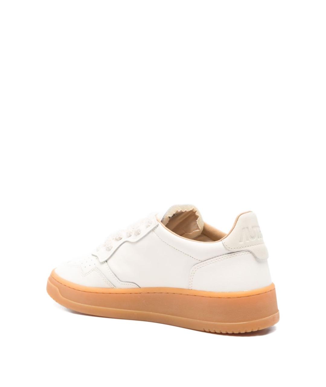 AUTRY Белые кожаные низкие кроссовки / кеды, фото 2