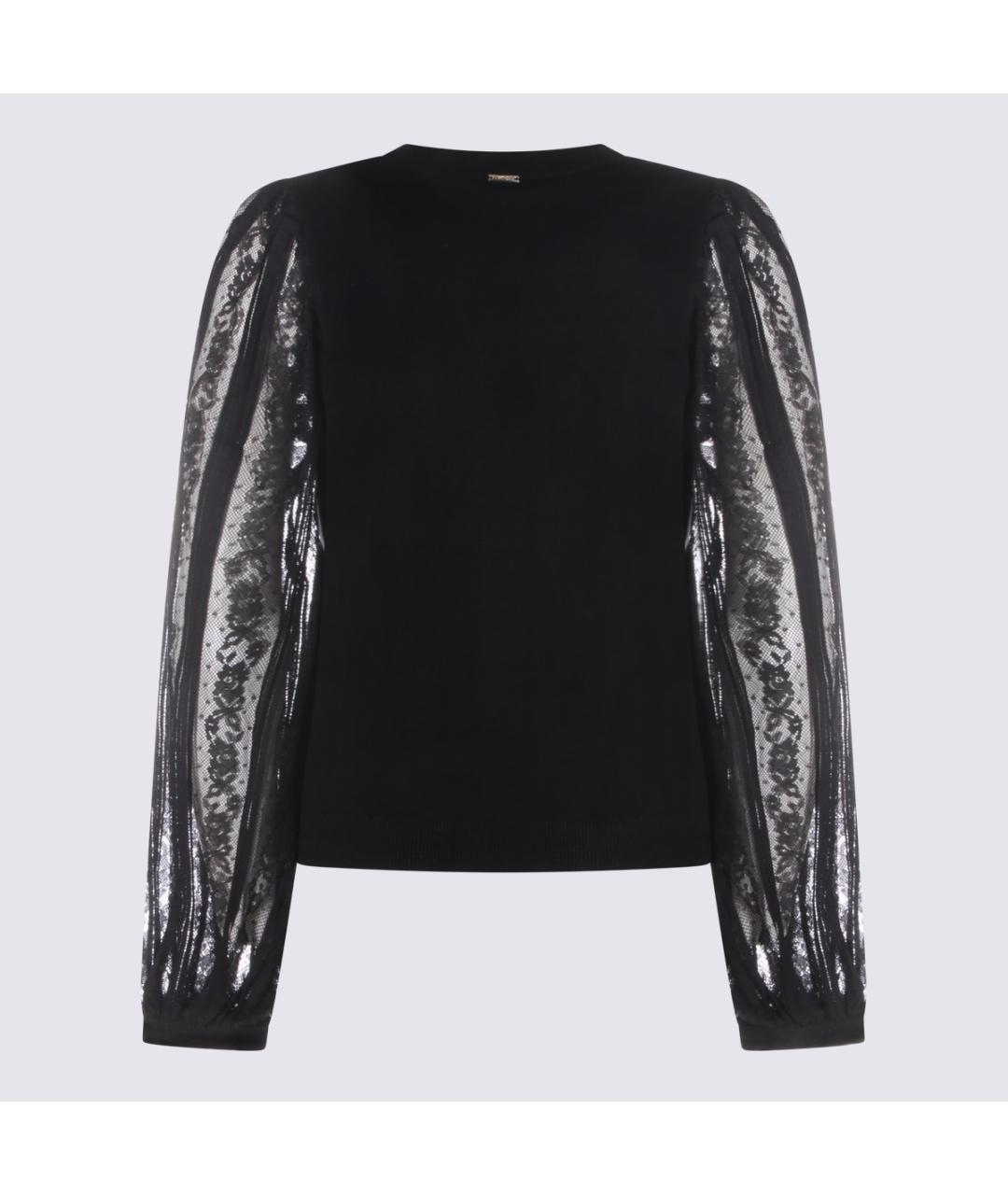 TWIN-SET Черный вискозный джемпер / свитер, фото 2
