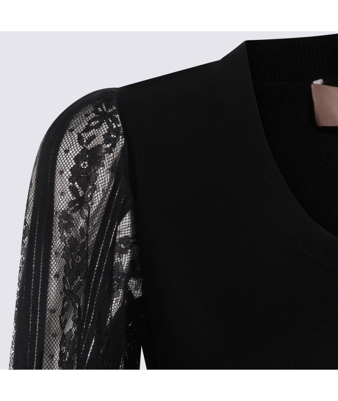 TWIN-SET Черный вискозный джемпер / свитер, фото 4