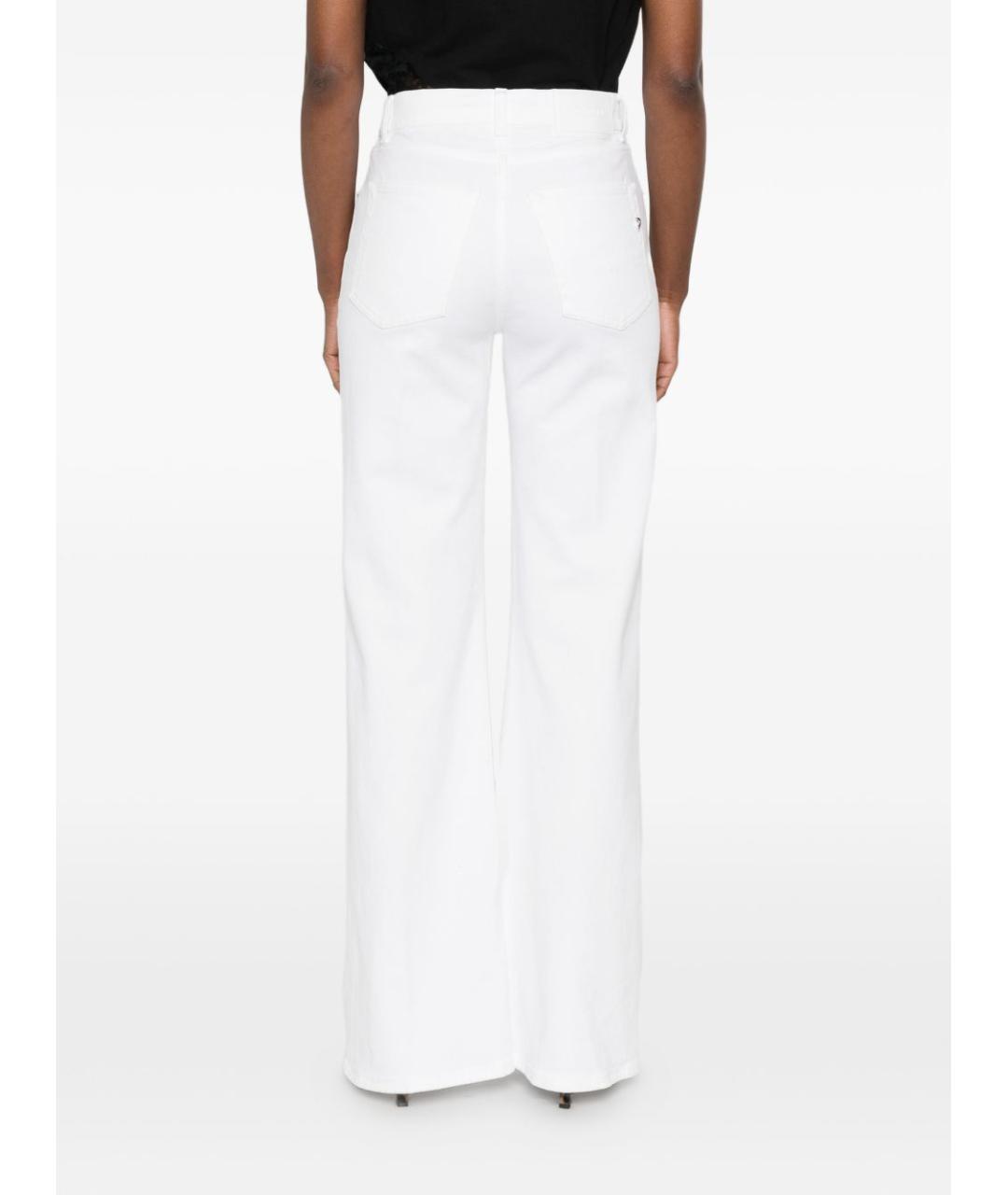 DONDUP Белые хлопковые прямые джинсы, фото 3