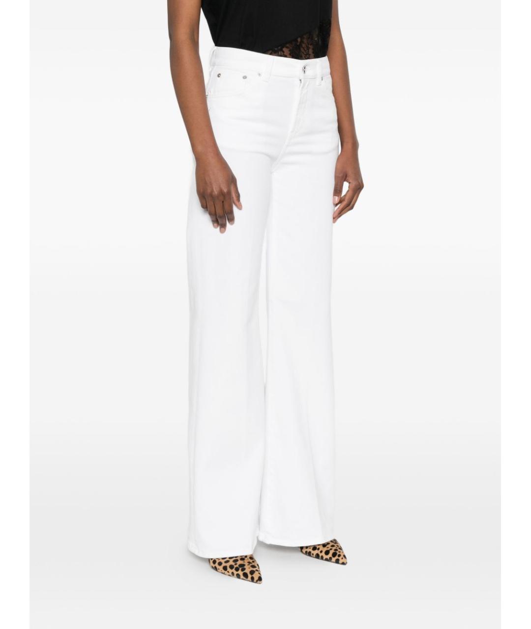 DONDUP Белые хлопковые прямые джинсы, фото 5