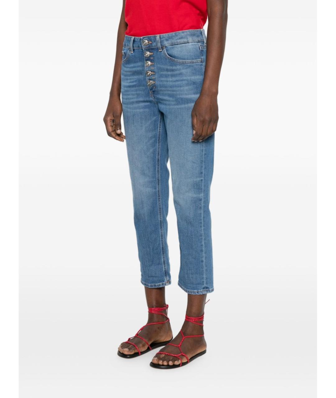 DONDUP Голубые хлопковые джинсы слим, фото 5