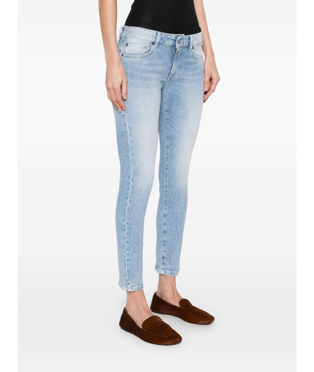 DONDUP Голубые хлопковые джинсы слим, фото 2