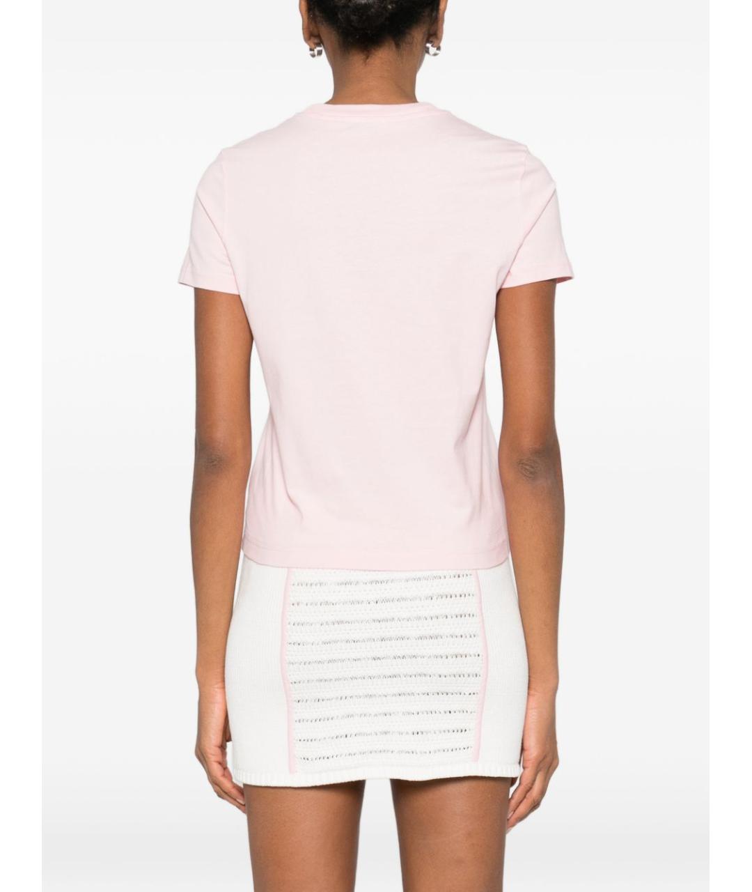 CASABLANCA Розовая хлопковая футболка, фото 3
