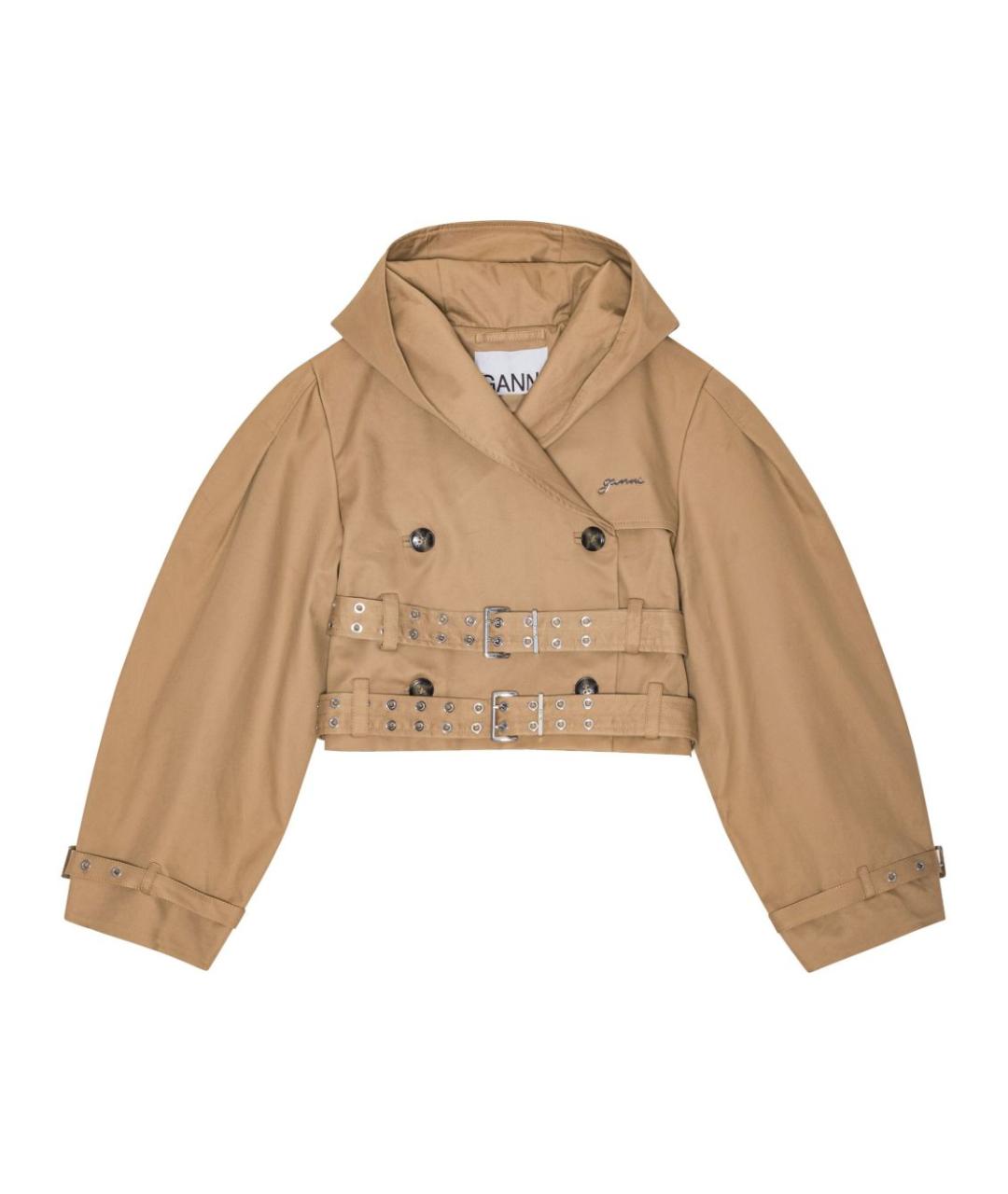 GANNI Бежевая хлопковая куртка, фото 1