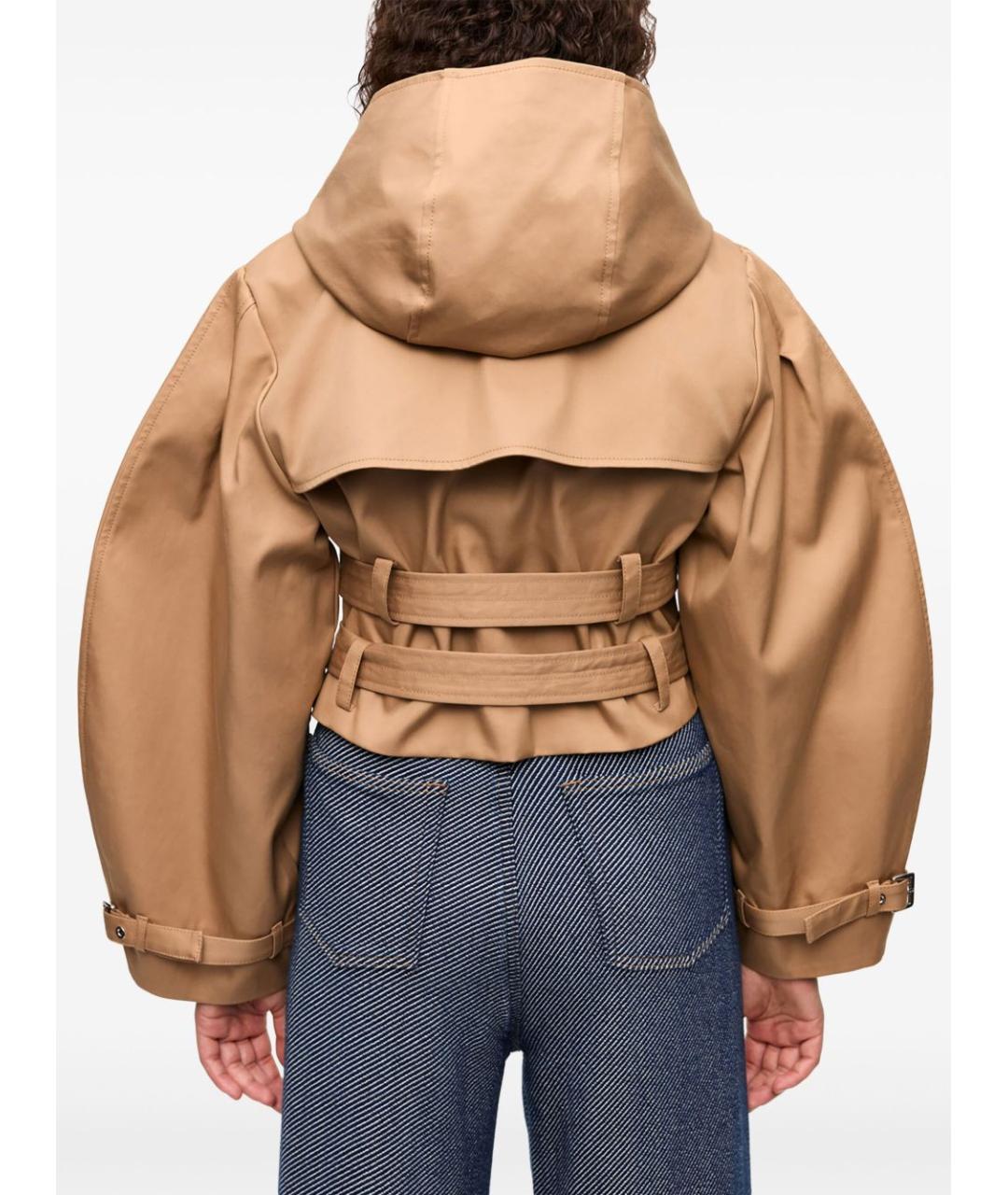 GANNI Бежевая хлопковая куртка, фото 6