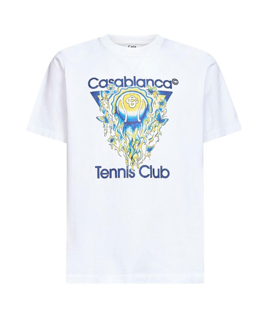 CASABLANCA Белая хлопковая футболка, фото 1
